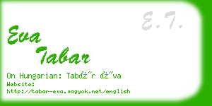 eva tabar business card